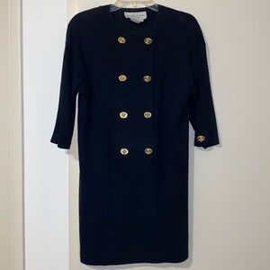 Adrienne Vittadini petite dresses - cotton-Size 8 - gold buckle details (unique)